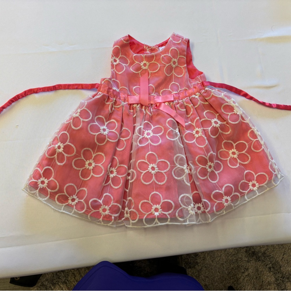 Bloom Pink and White Baby Dress